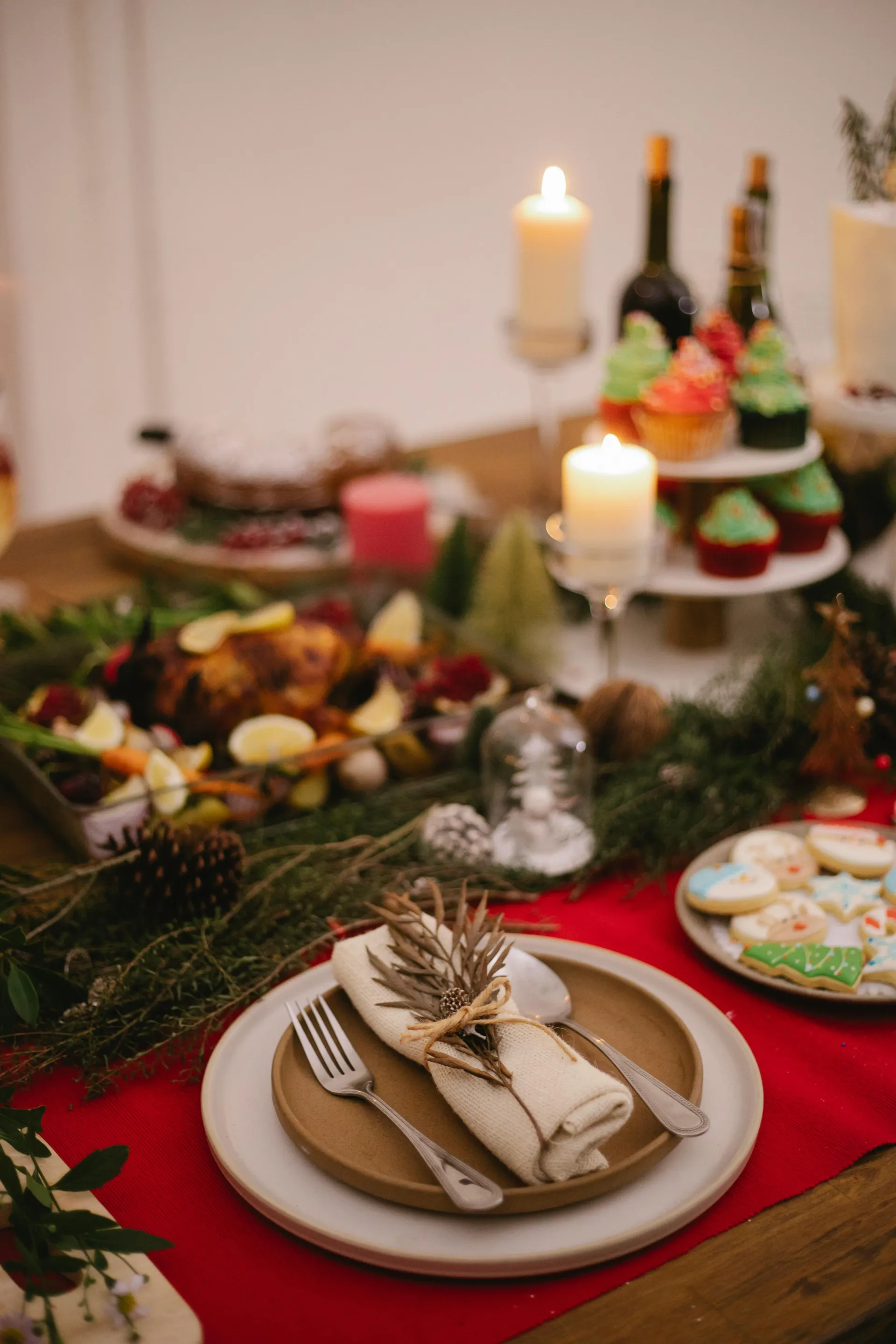 Christmas food wine